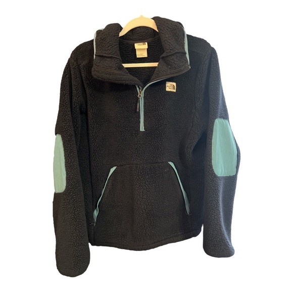 The North Face Campshire Hooded Pull Over Sherpa Jacket Size Small BU3 - Picture 2 of 4